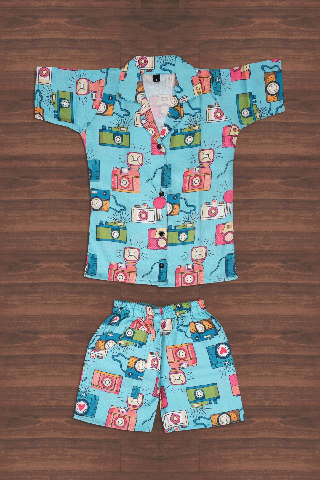 Boys Printed Casual Shirt Half Sleeve Button Down Beach Shirt for Kids